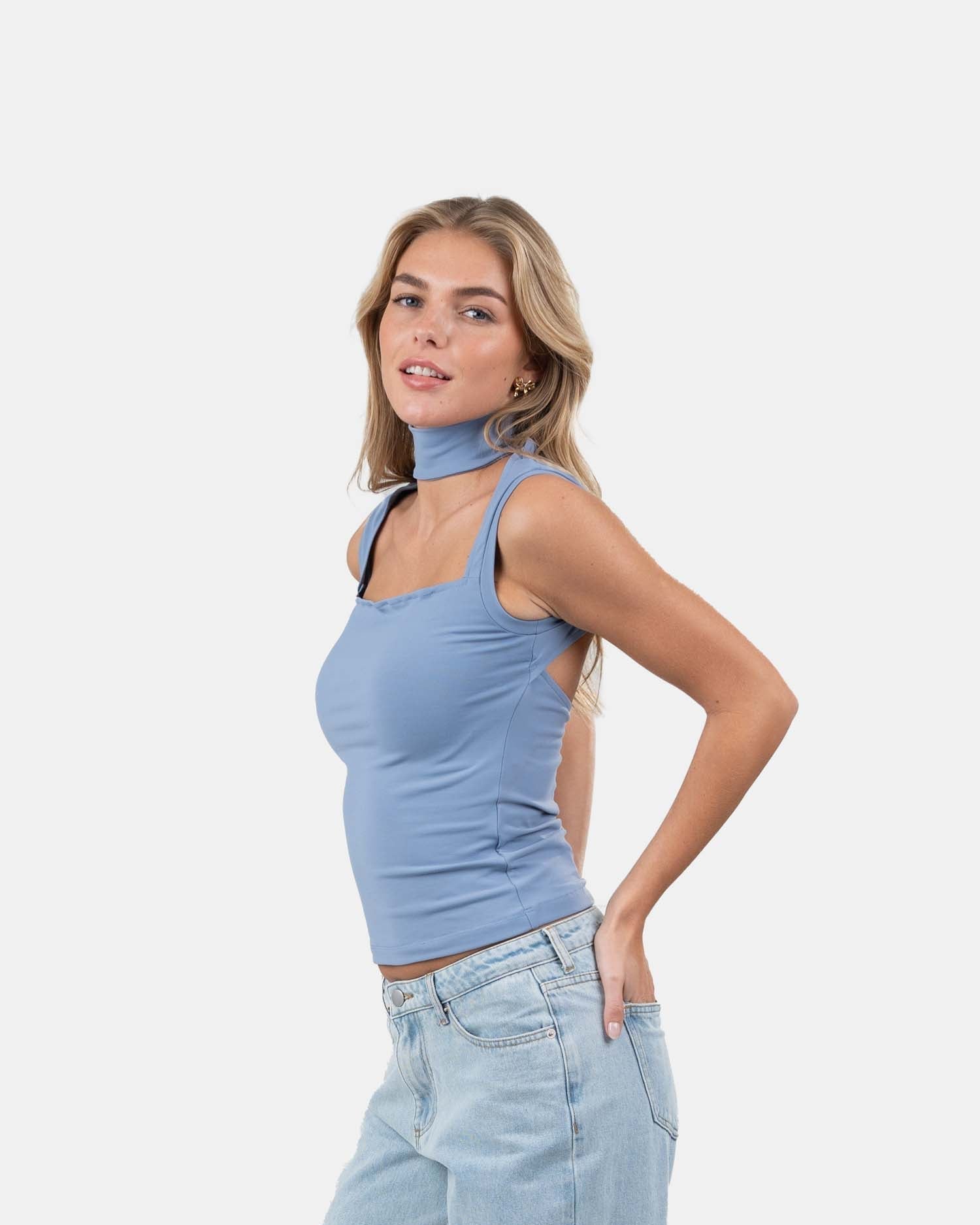 Choker Top Blå | Skagen - clothing.dk