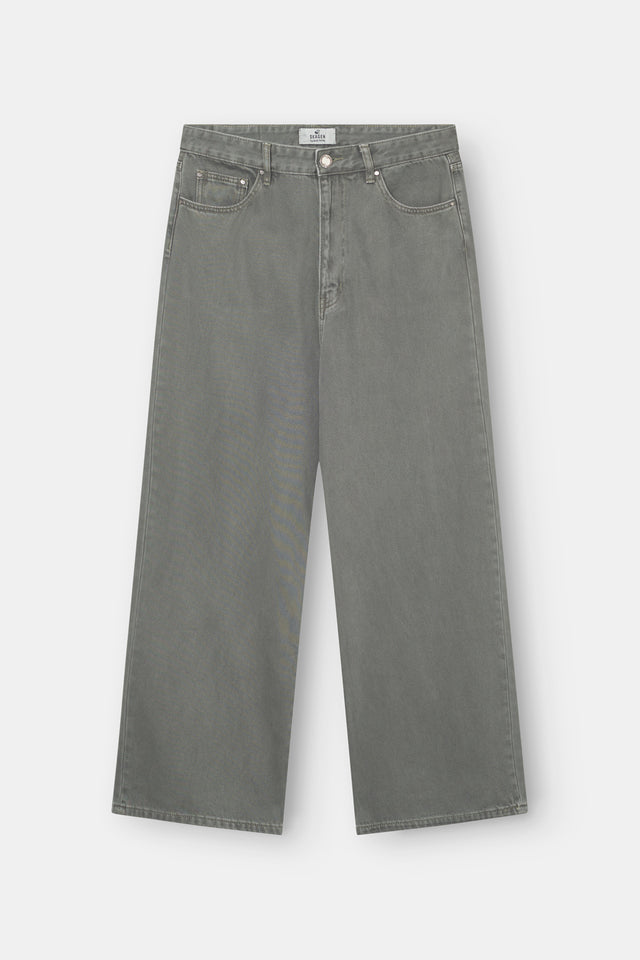 Baggy Denim Jeans Khaki Green