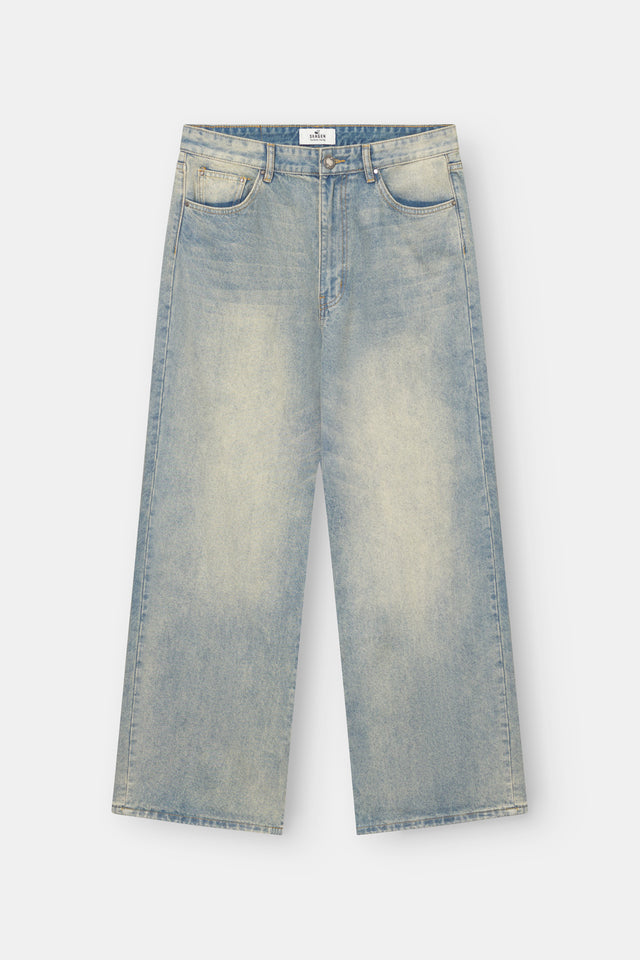 Baggy Denim Jeans Light Blue Vintage Wash