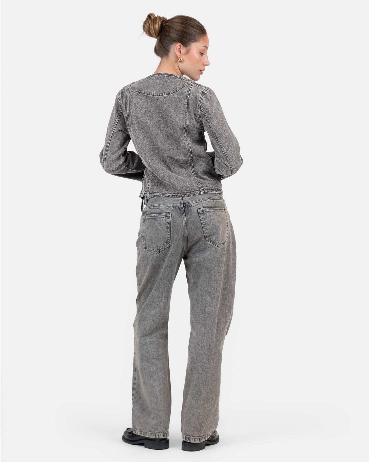 Denim Tie Shirt Washed Grey | Skagen - clothing.dk