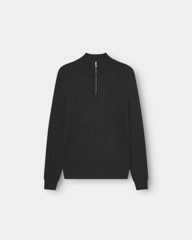 Half Zip Strik Sort | Skagen - clothing.dk