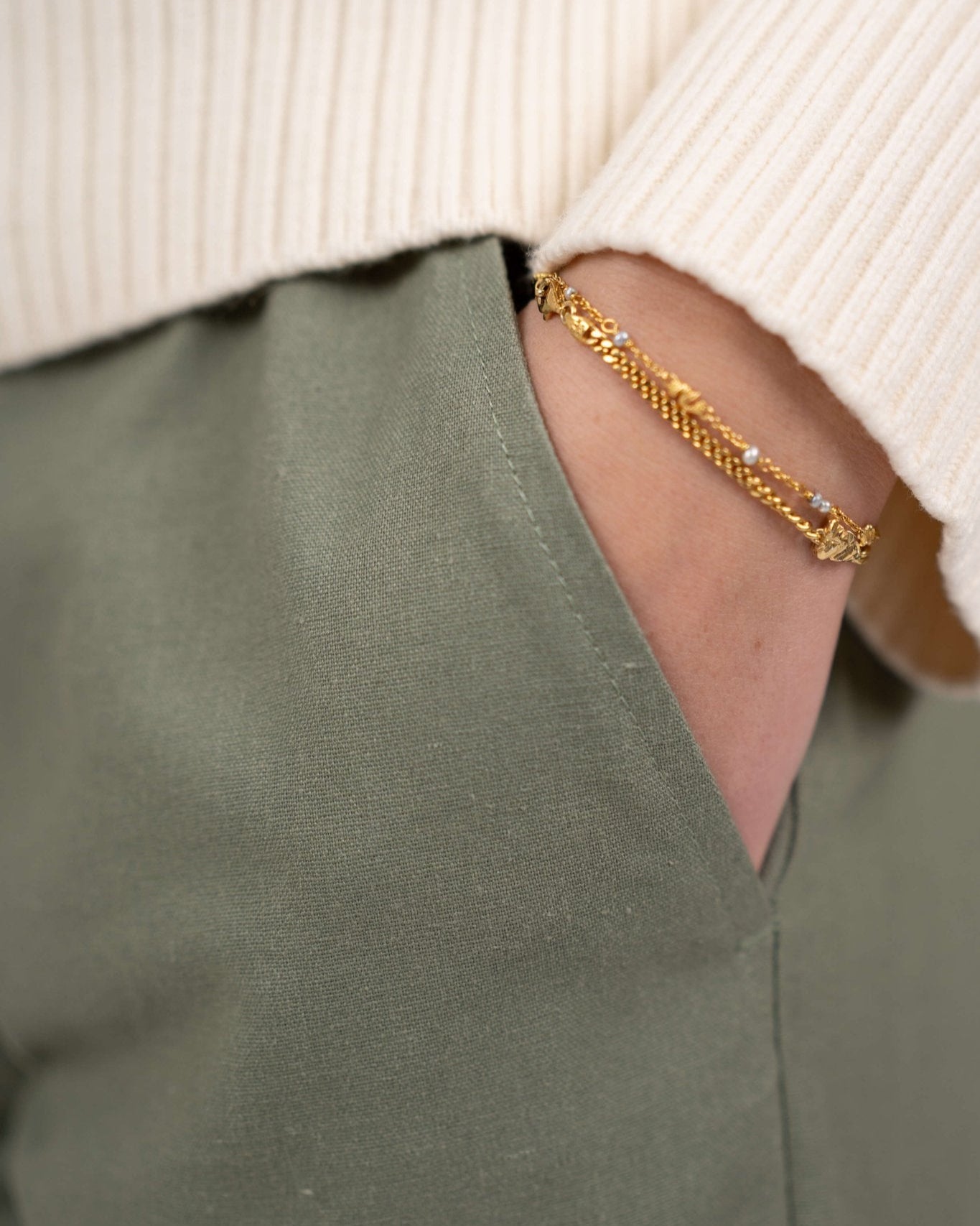 Heavyweight Hørbukser Højtaljede Army | Skagen - clothing.dk