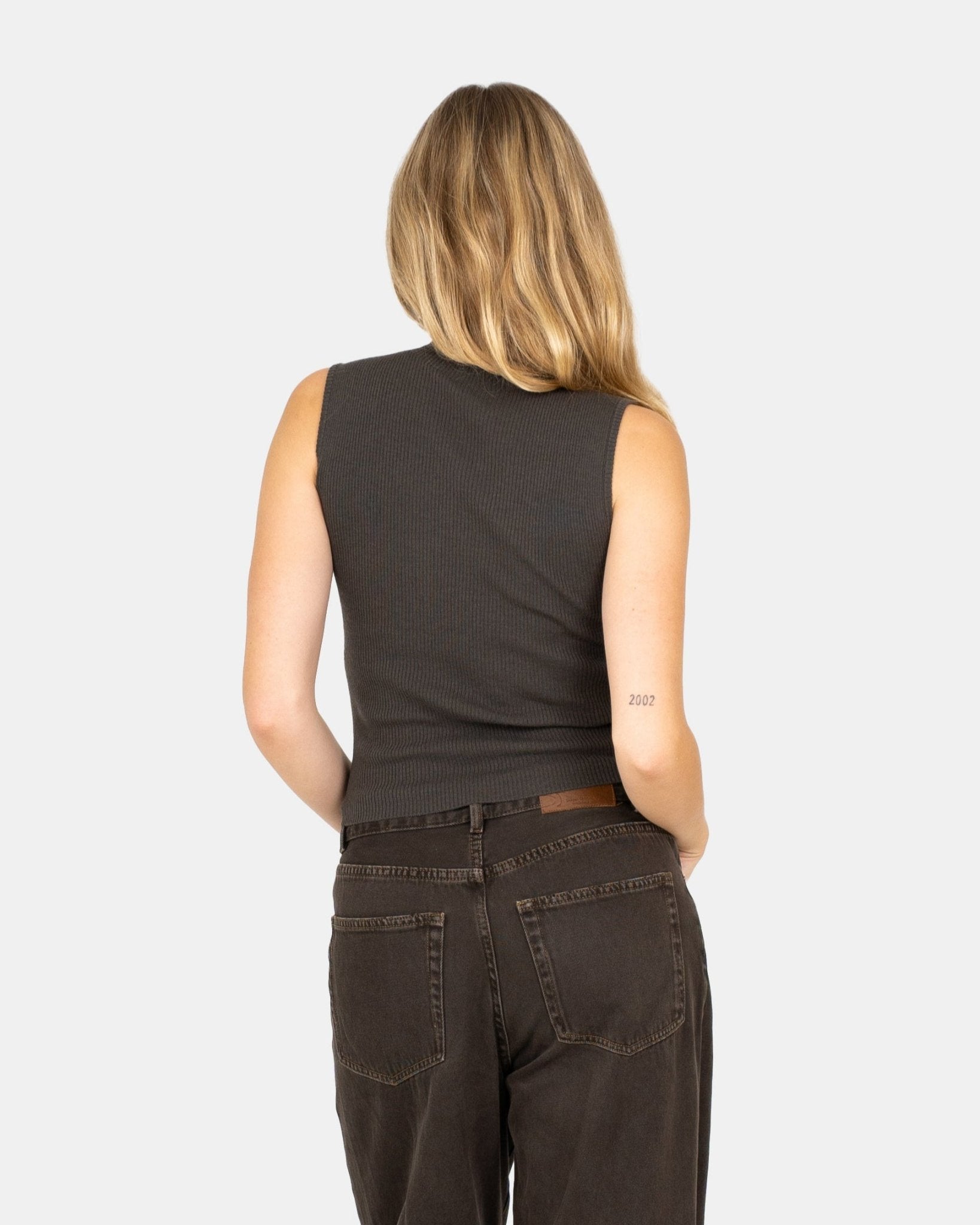 Highneck knitted Top Grå | Skagen - clothing.dk