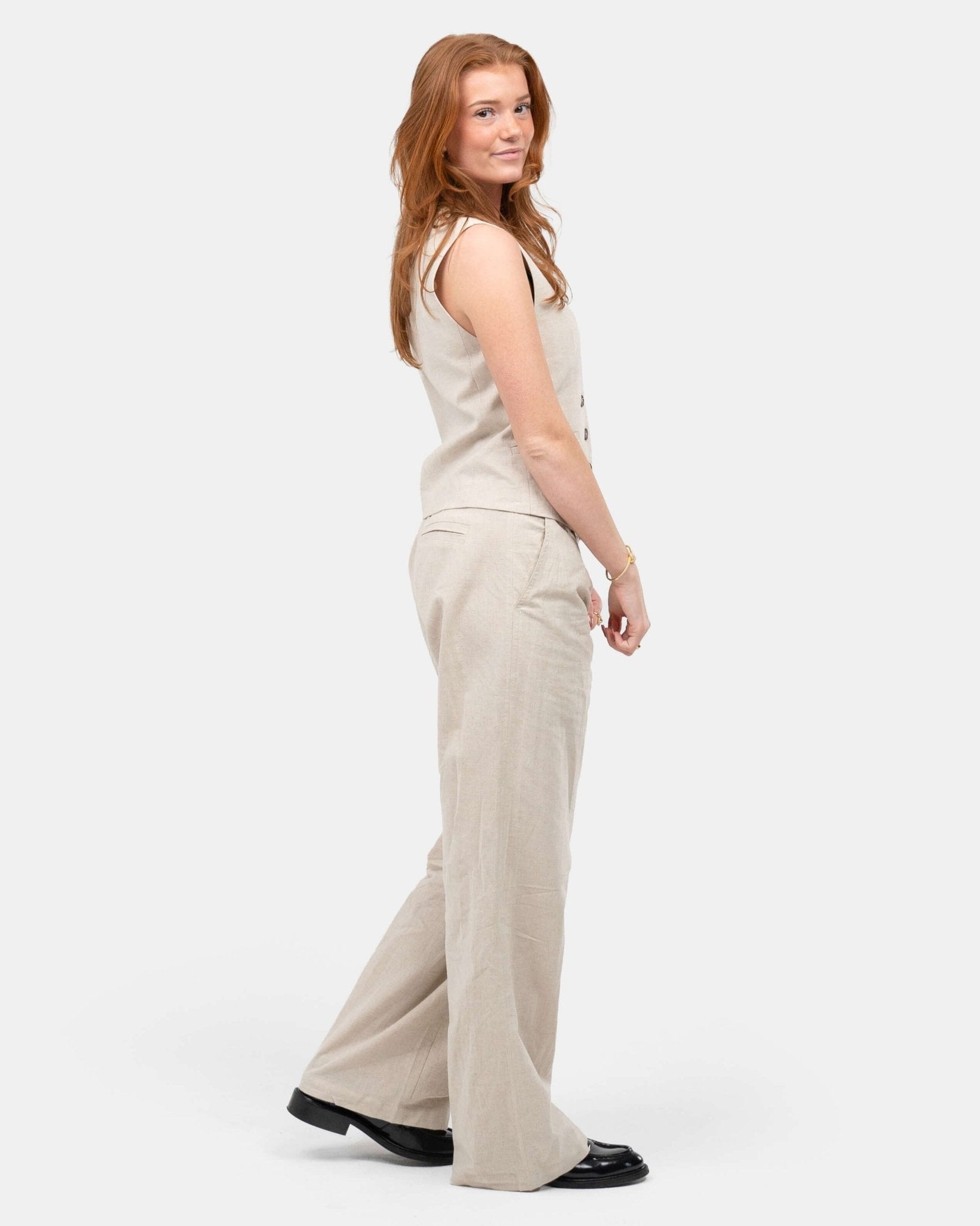 Hør Suitpants Beige | Skagen - clothing.dk