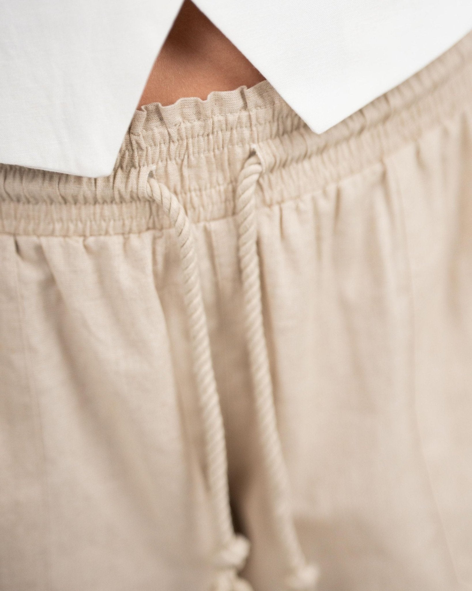 Hørbukser Lavtaljede Beige | Skagen - clothing.dk