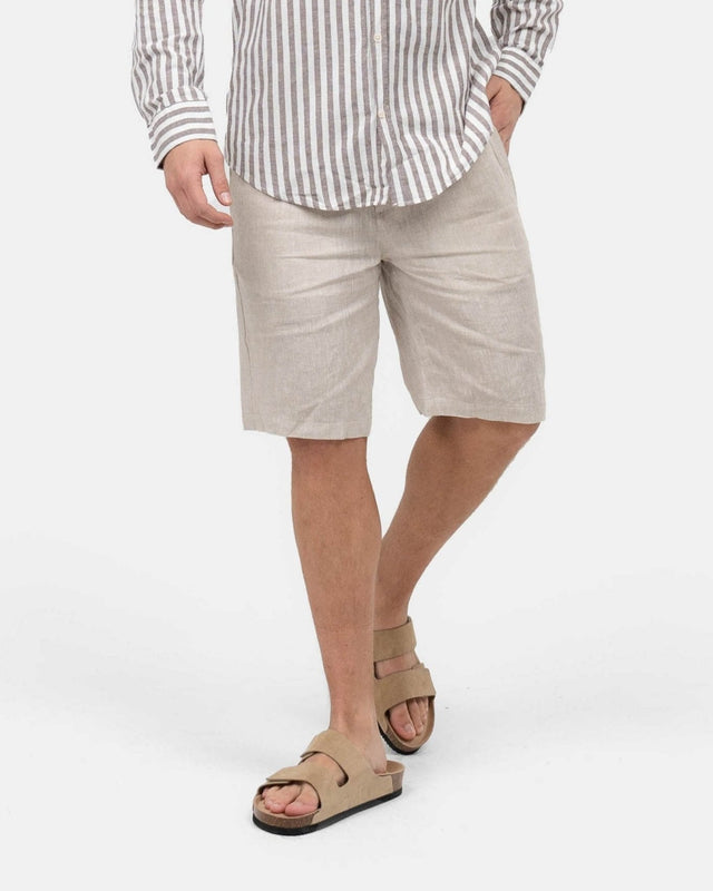 Hørshorts Beige | Skagen - clothing.dk