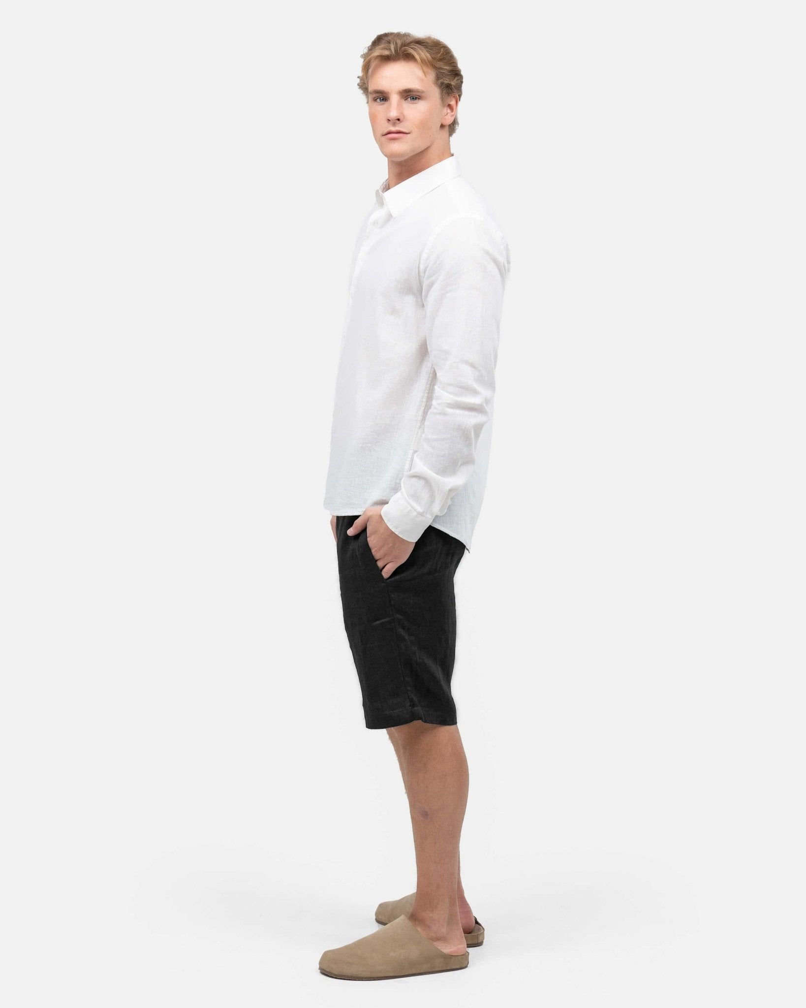 Hørshorts Sort | Skagen - clothing.dk