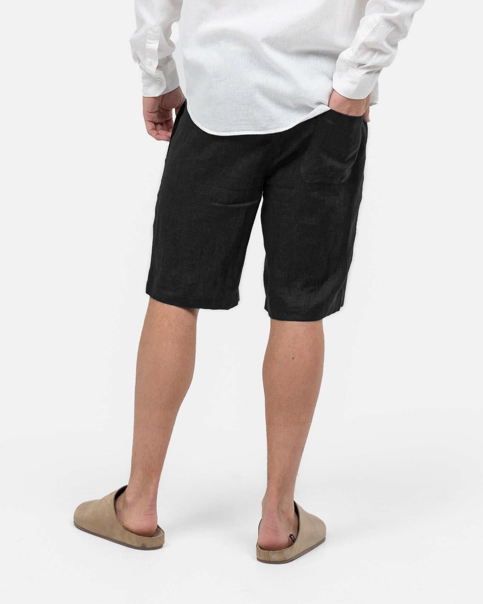 Hørshorts Sort | Skagen - clothing.dk