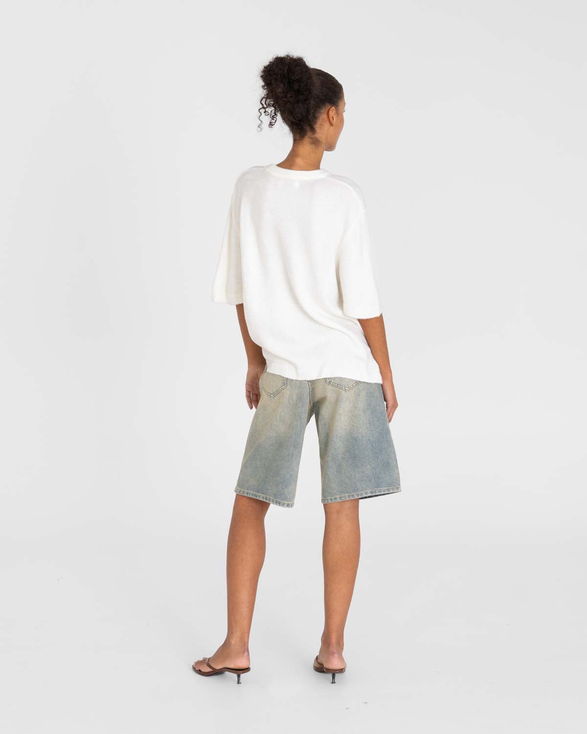 Knitted t-shirt White | Skagen - clothing.dk