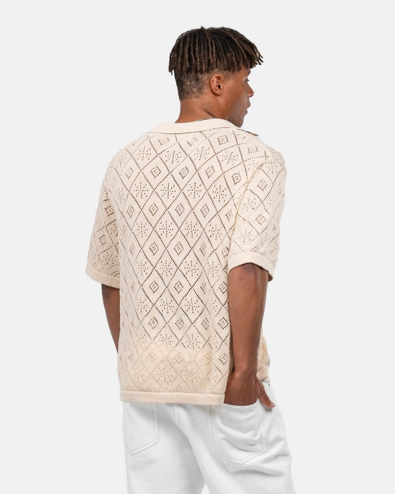 Kortærmet Crochet Skjorte Beige | Skagen - clothing.dk