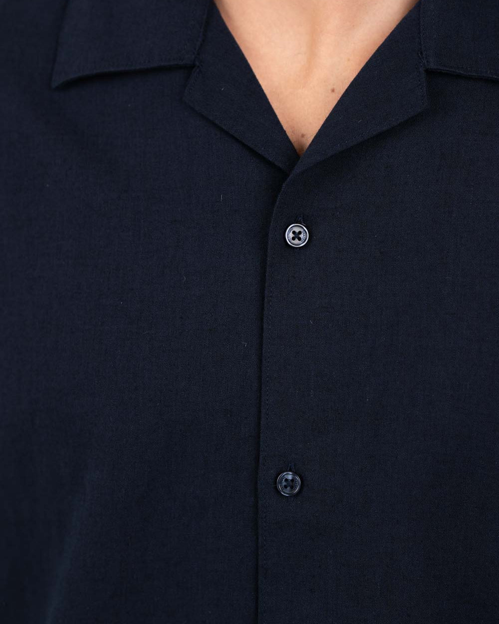 Kortærmet Hørskjorte Navy | Skagen - clothing.dk