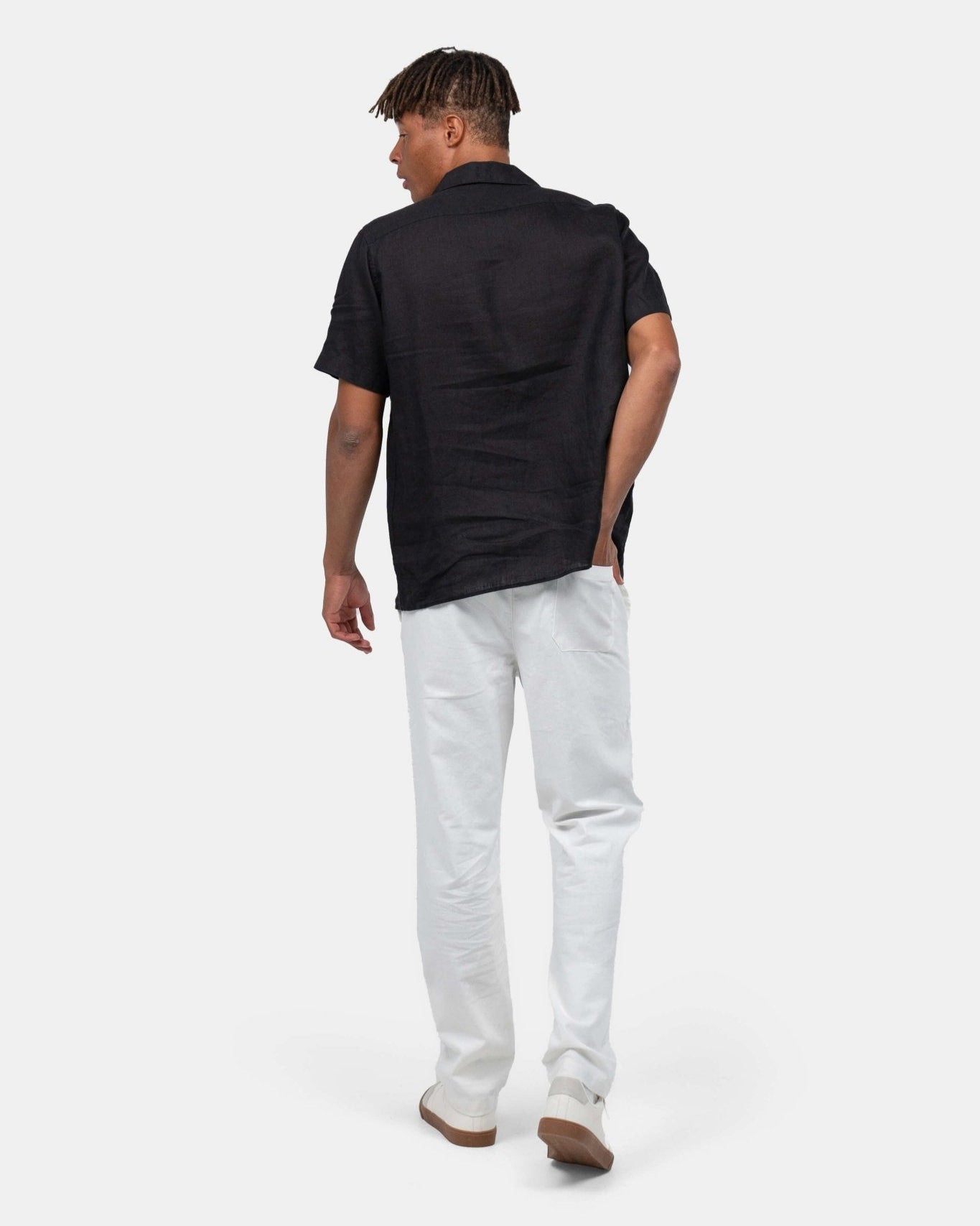 Kortærmet Hørskjorte Sort | Skagen - clothing.dk