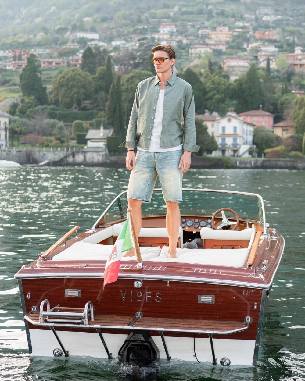 Langærmet Hørskjorte Army | Skagen - clothing.dk