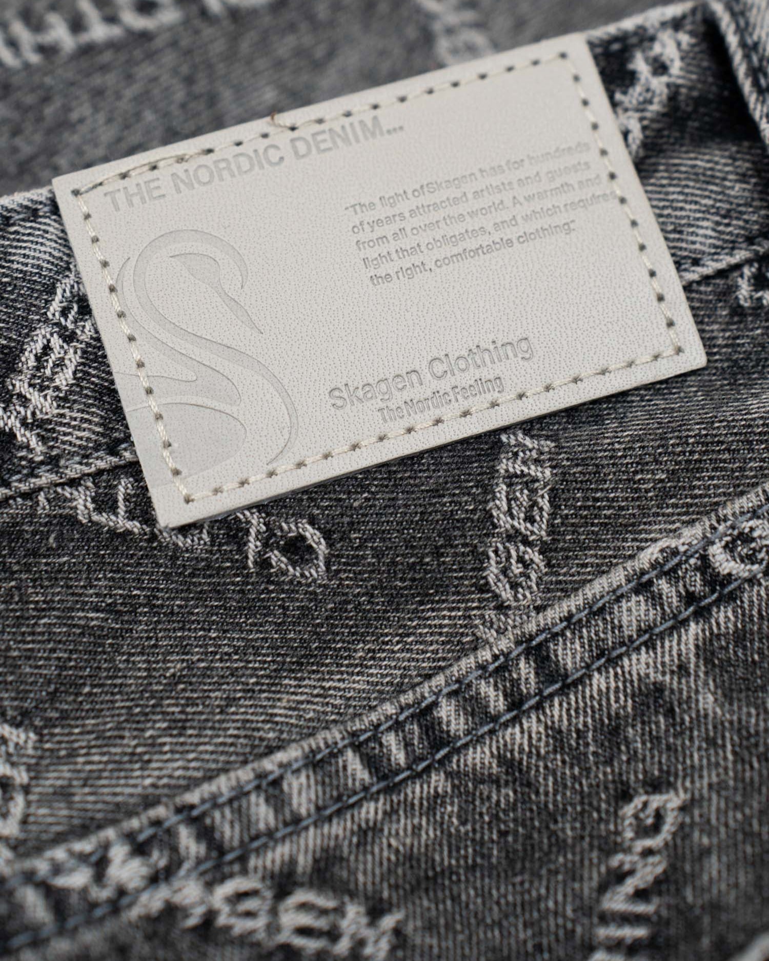 Monogram Denim Jeans Washed Grey | Skagen - clothing.dk