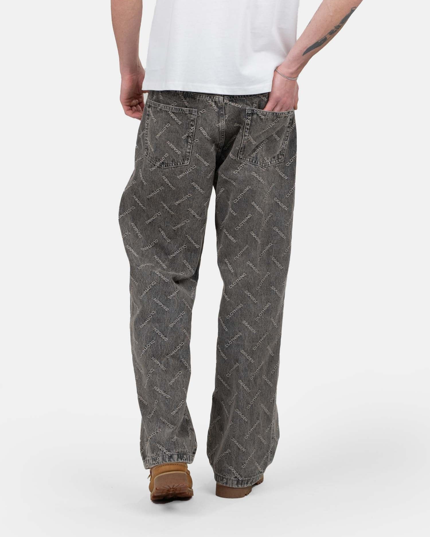 Monogram Denim Jeans Washed Grey | Skagen - clothing.dk