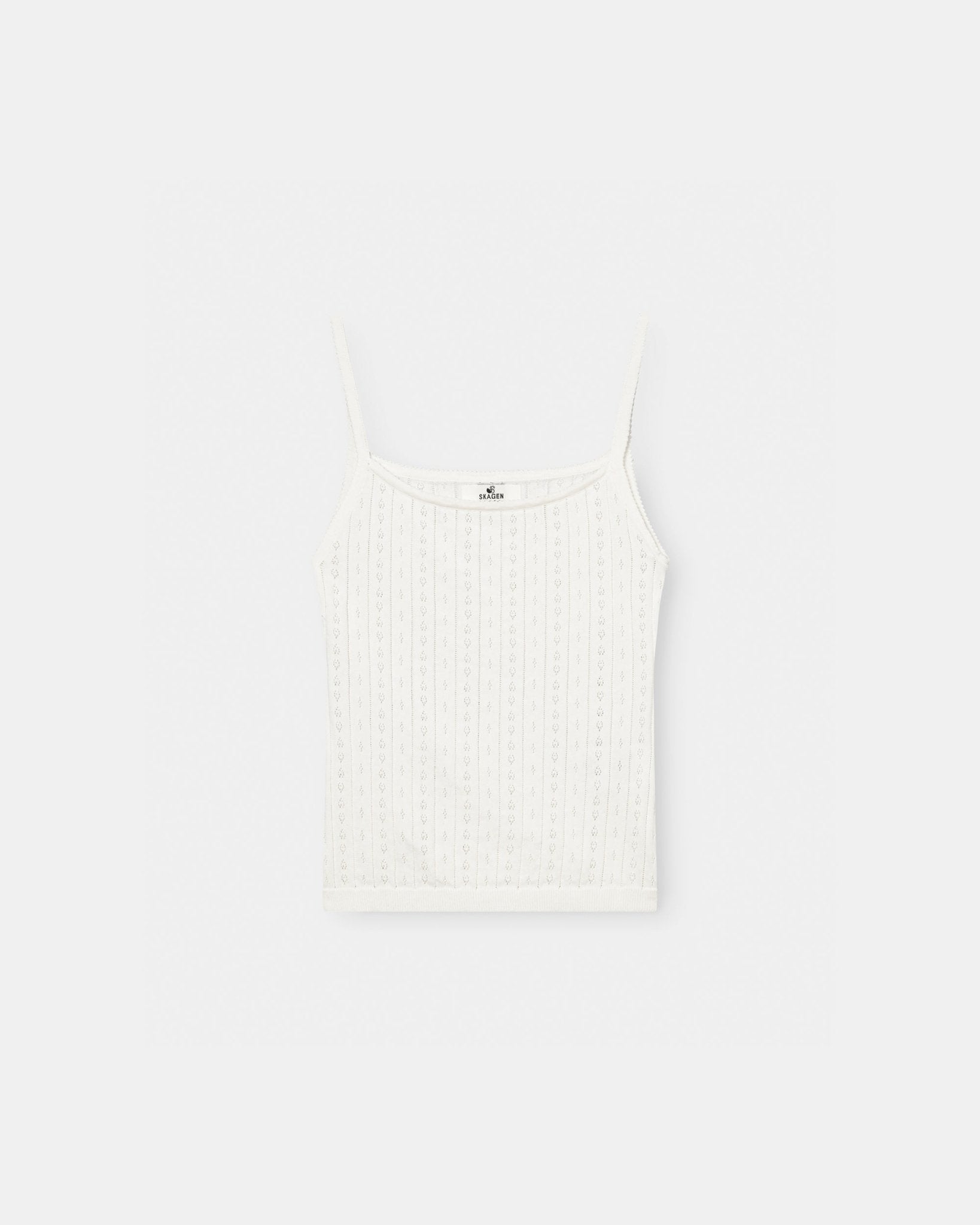 Strap Pointelle Top White | Skagen - clothing.dk