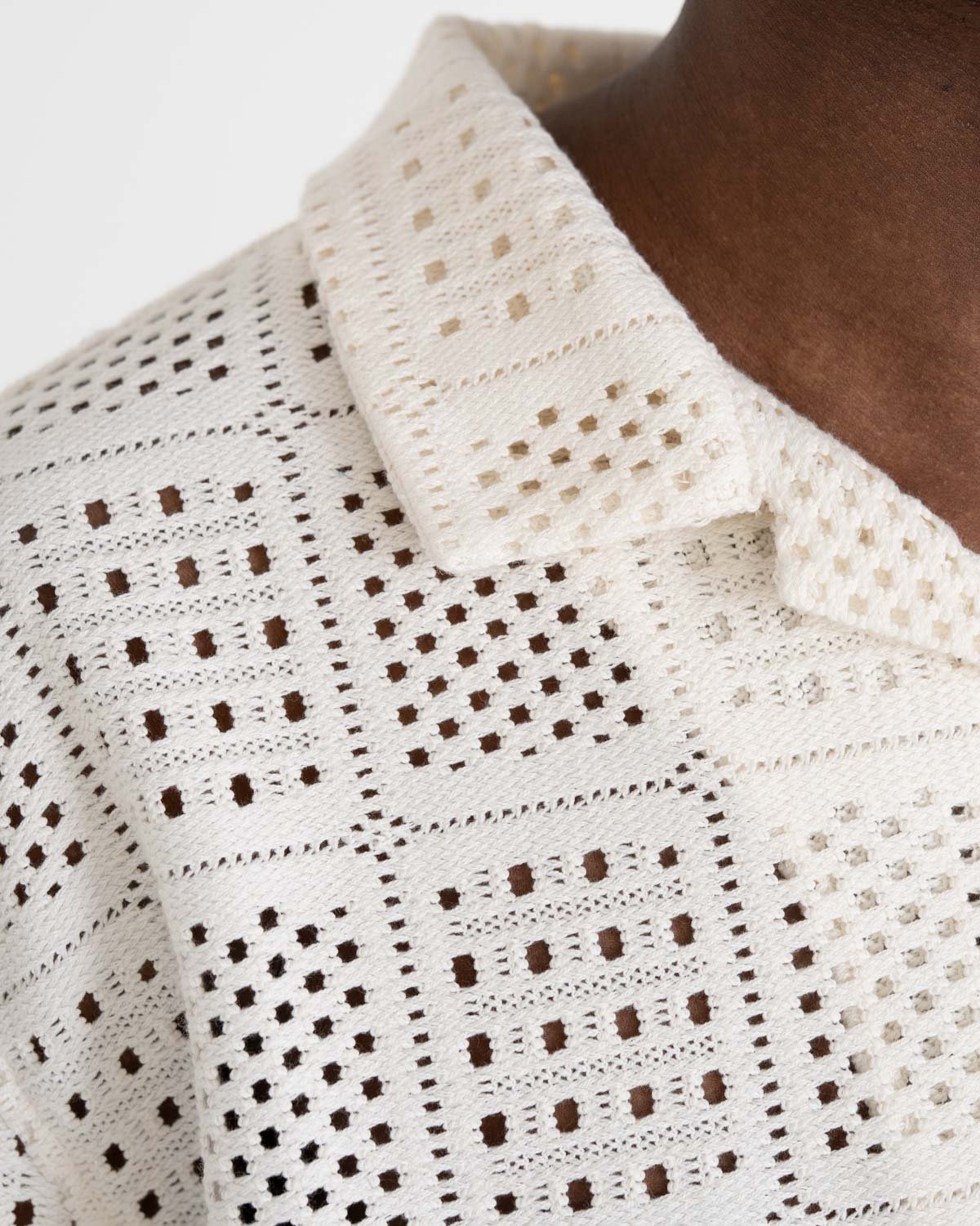 Strikkede skjorte Hvid | Skagen - clothing.dk