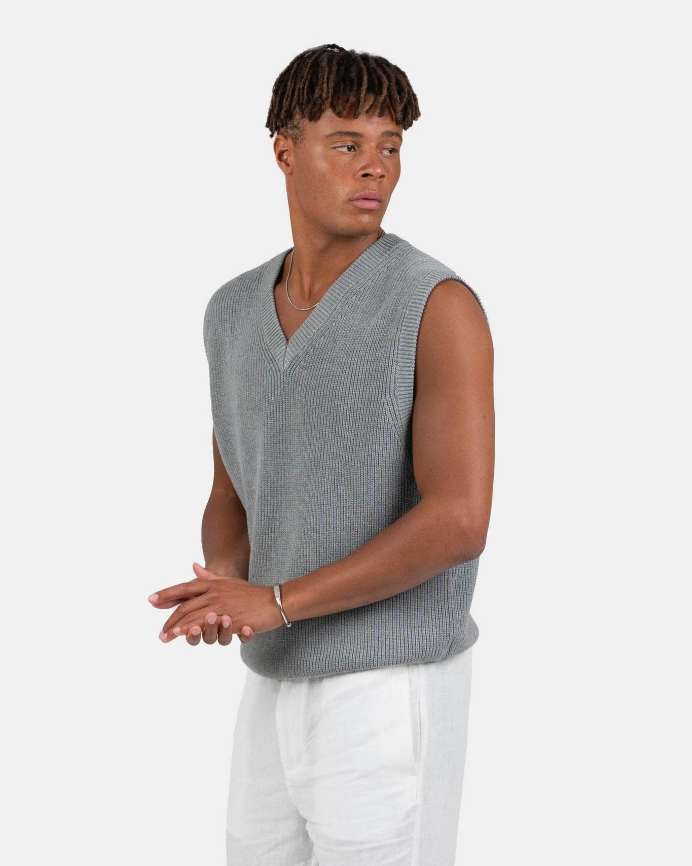 Strikvest Grå | Skagen - clothing.dk