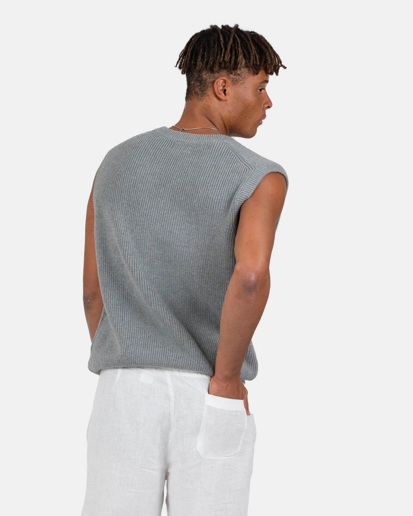 Strikvest Grå | Skagen - clothing.dk