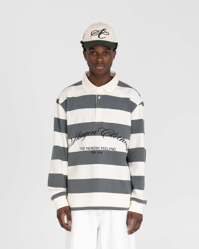 Striped Polo shirt grøn | Skagen - clothing.dk