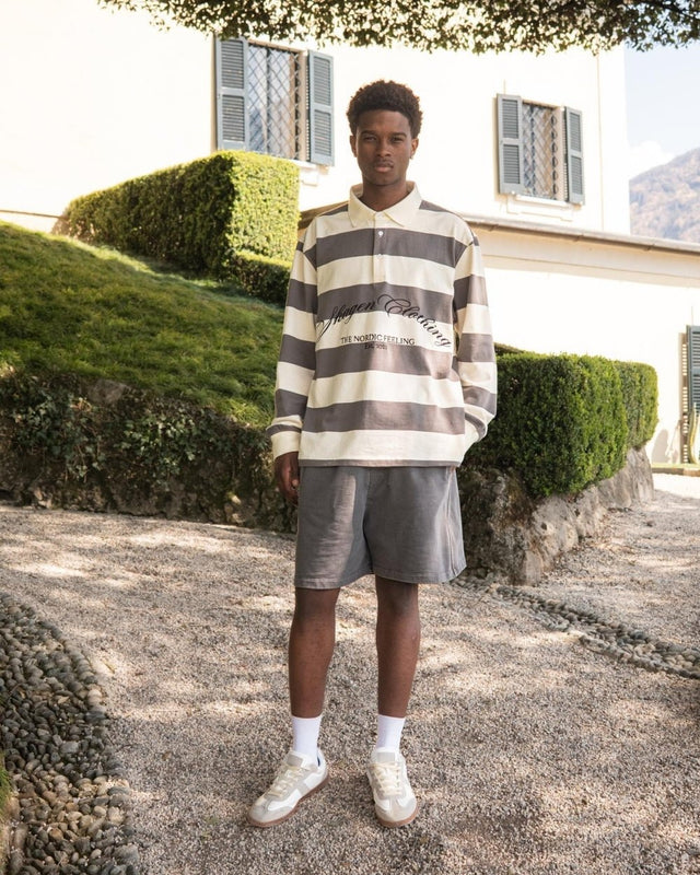 Striped Polo shirt grøn | Skagen - clothing.dk