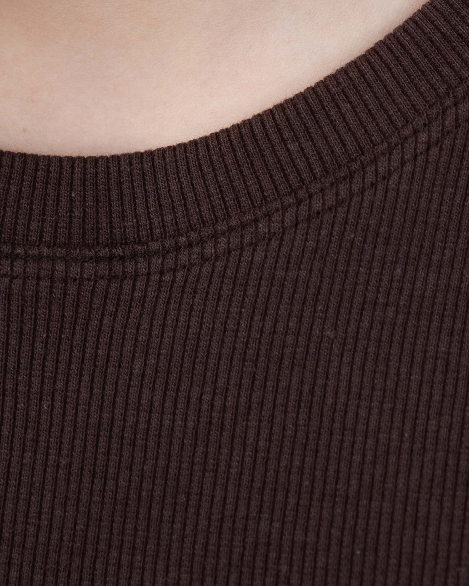 T-shirt With Fitted Sleeves Brown | Skagen - clothing.dk