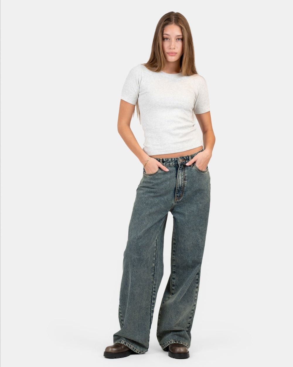 T-shirt With Fitted Sleeves Grey | Skagen - clothing.dk