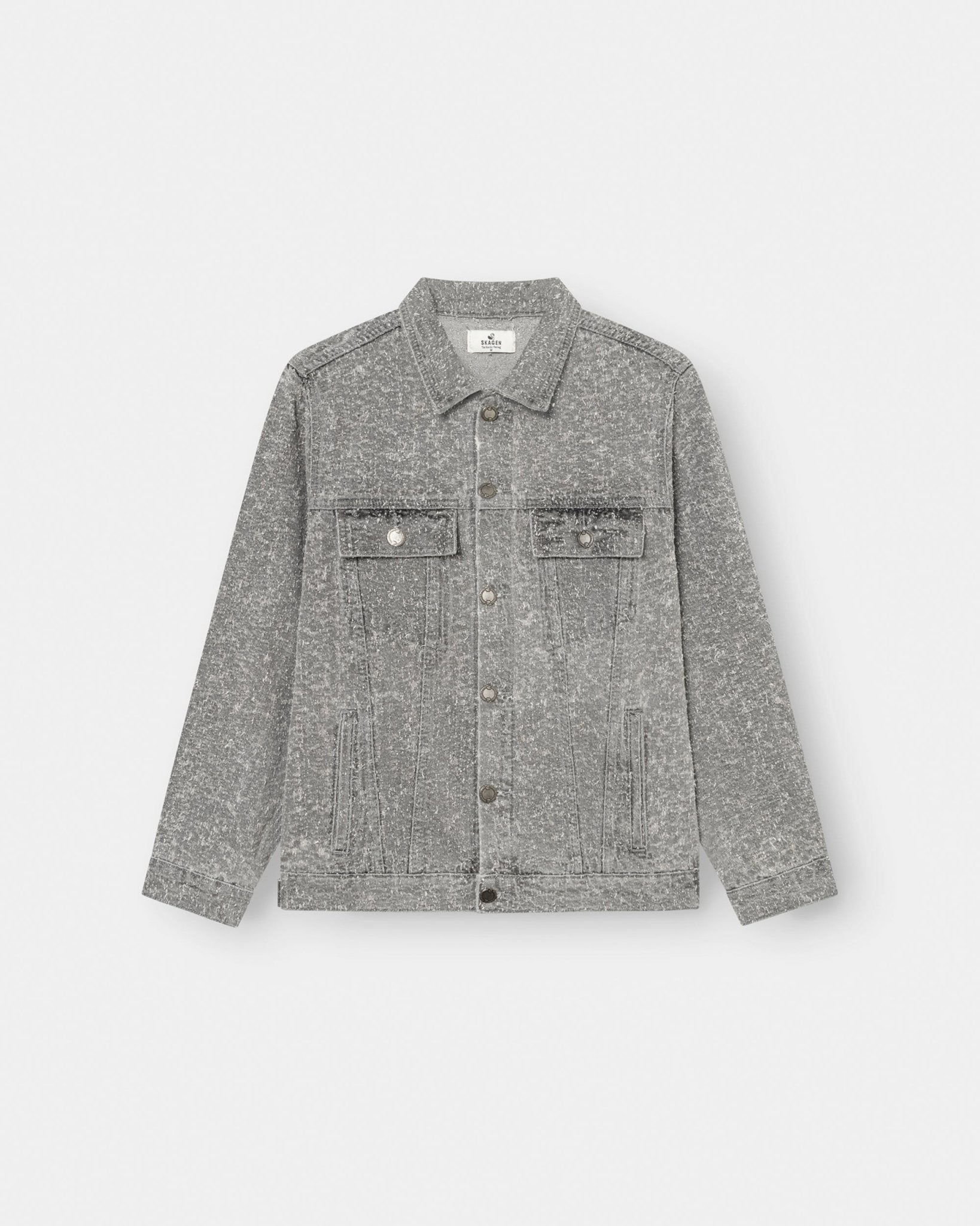 Textured Denim Jacket Grey | Skagen - clothing.dk