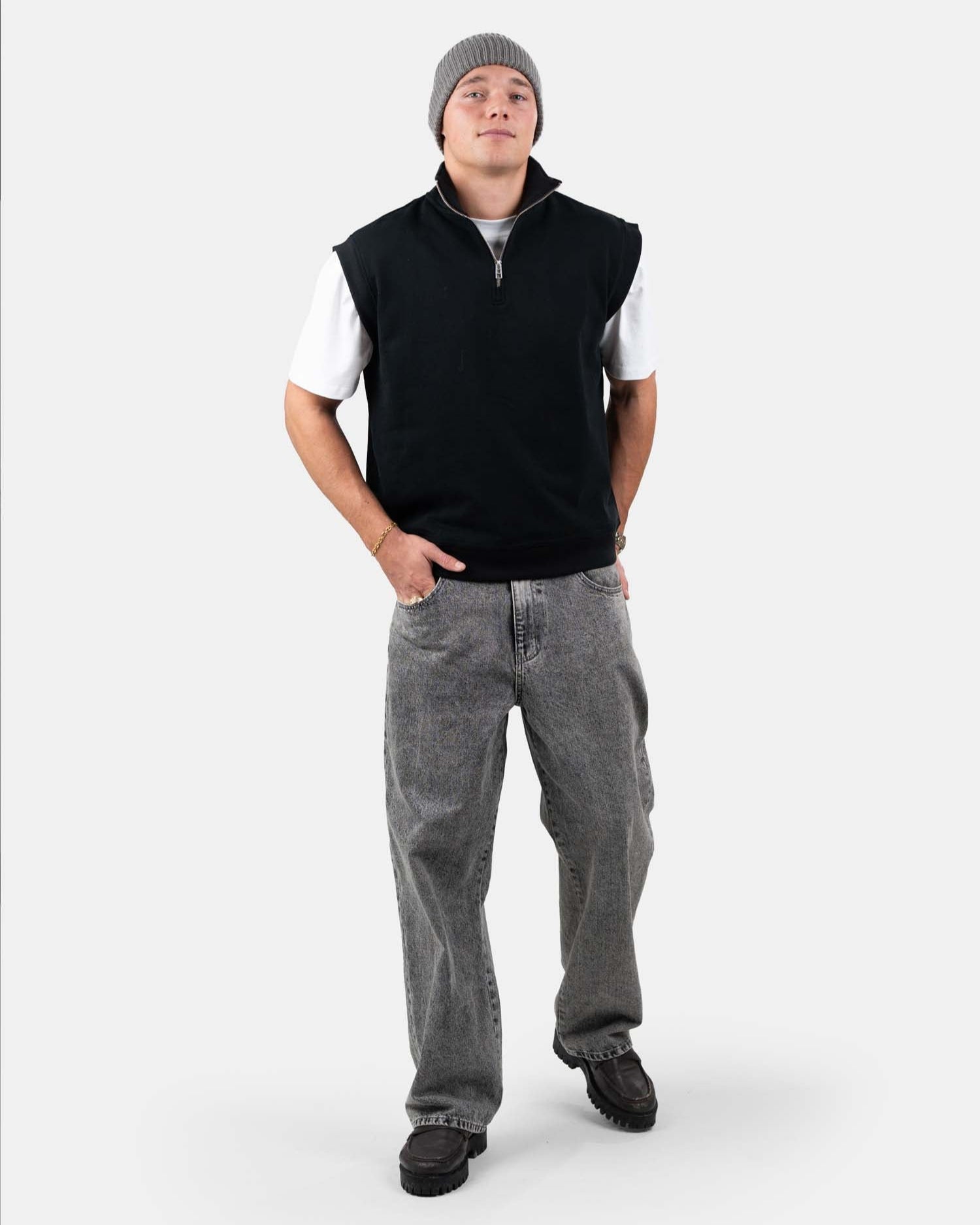 Vest with half zip Sort | Skagen - clothing.dk